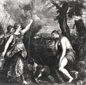 Religion Succoured by Spain by Tiziano Vecelli